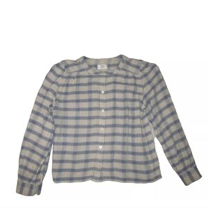 Aritzia/Little Moon plaid long sleeve top size xs